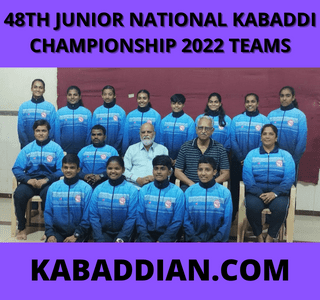 48th Junior National kabaddi championship girls 2022 teams