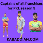 Captains of all franchises for PKL season 9
