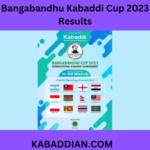 Bangabandhu kabaddi cup 2023 results